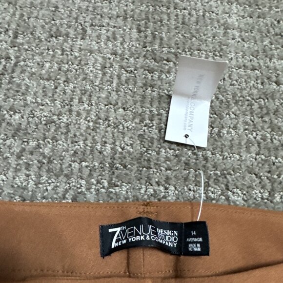 New York & Company Pants Brown Modern Fit Straight Leg Women’s Size 14 NWT - Picture 5 of 12